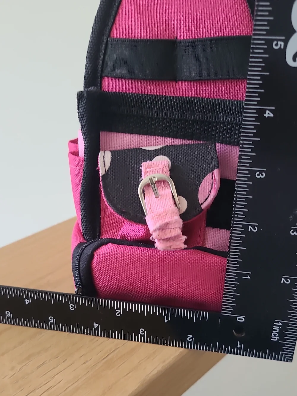 AMM Tote-Ally Cool Mini-Tote Pink Sling Organizer Bag with Black Trim